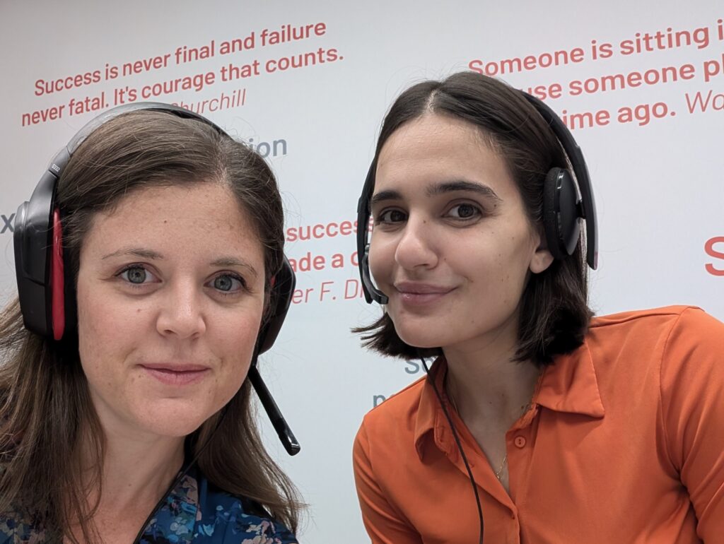 Interpreti italiano-francese durante il Comitato di Pilotaggio Easy2Log a Sa Manifattura, Cagliari